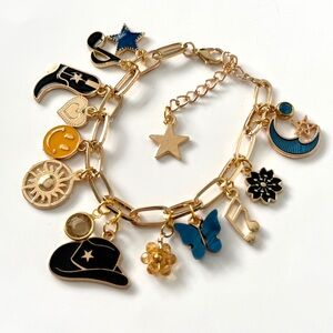 Handmade Cowgirl Y2K Style Charm Bracelet